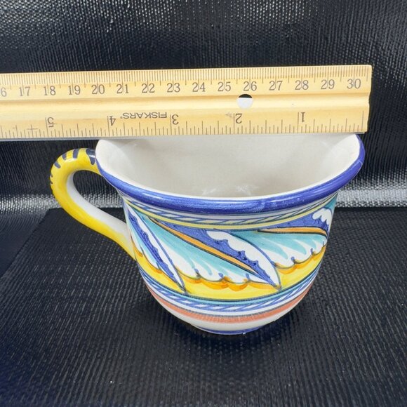 Starbucks Sberna Deruta Italy Hand Painted Pottery Teacup And Saucer Set Italy - Picture 3 of 11